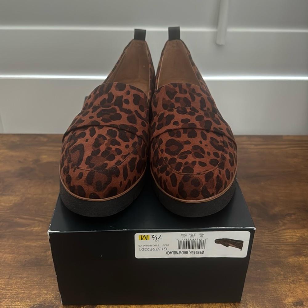 Dr.Scholls Webster loafers: leopard